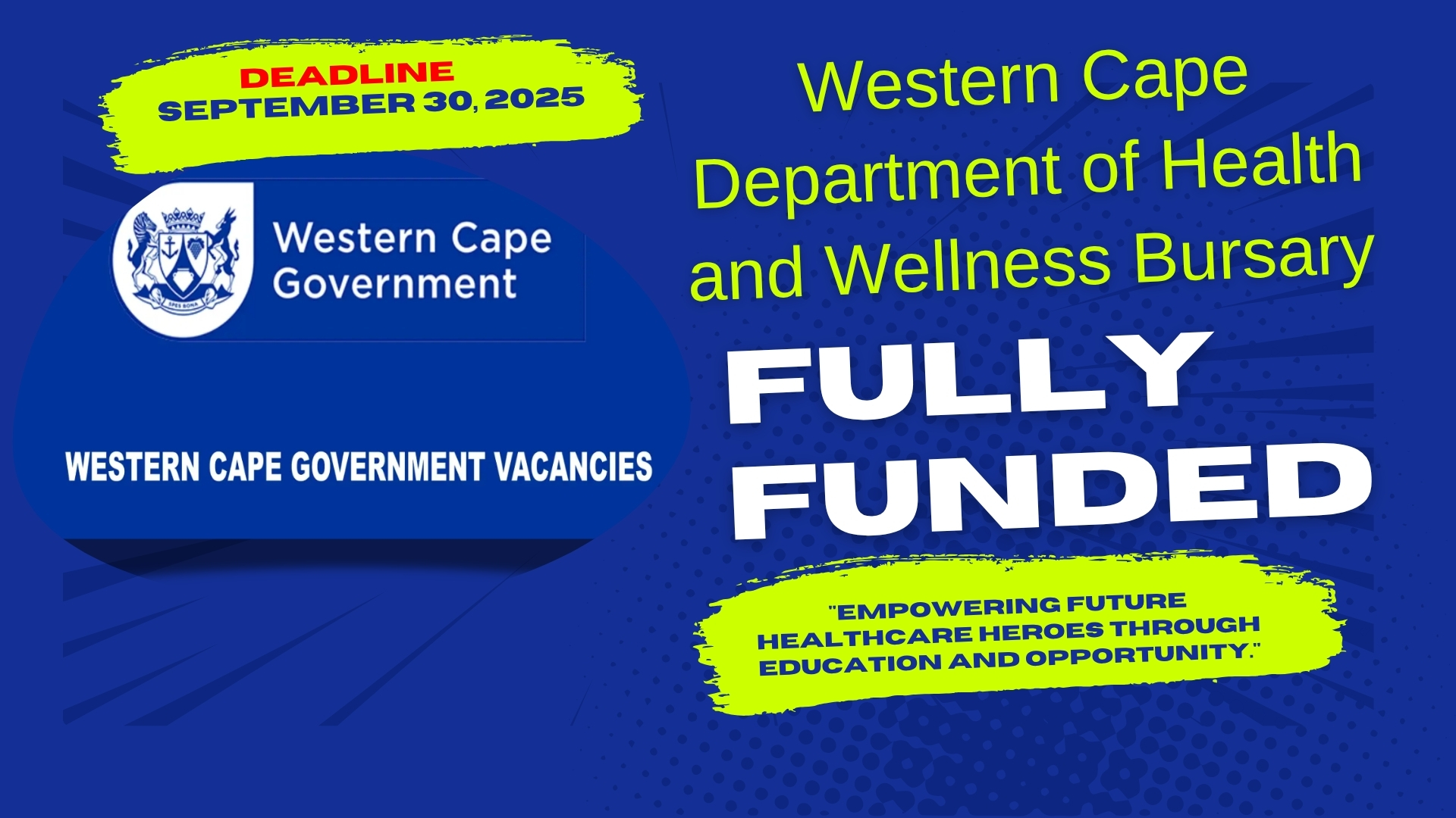 Western Cape Department of Health and Wellness Bursary