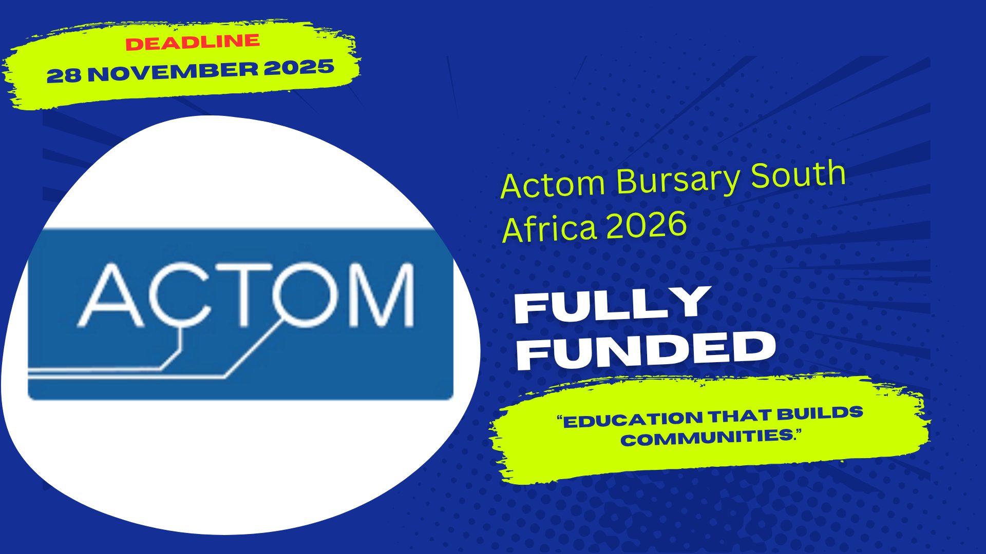 Actom Bursary South Africa 2026