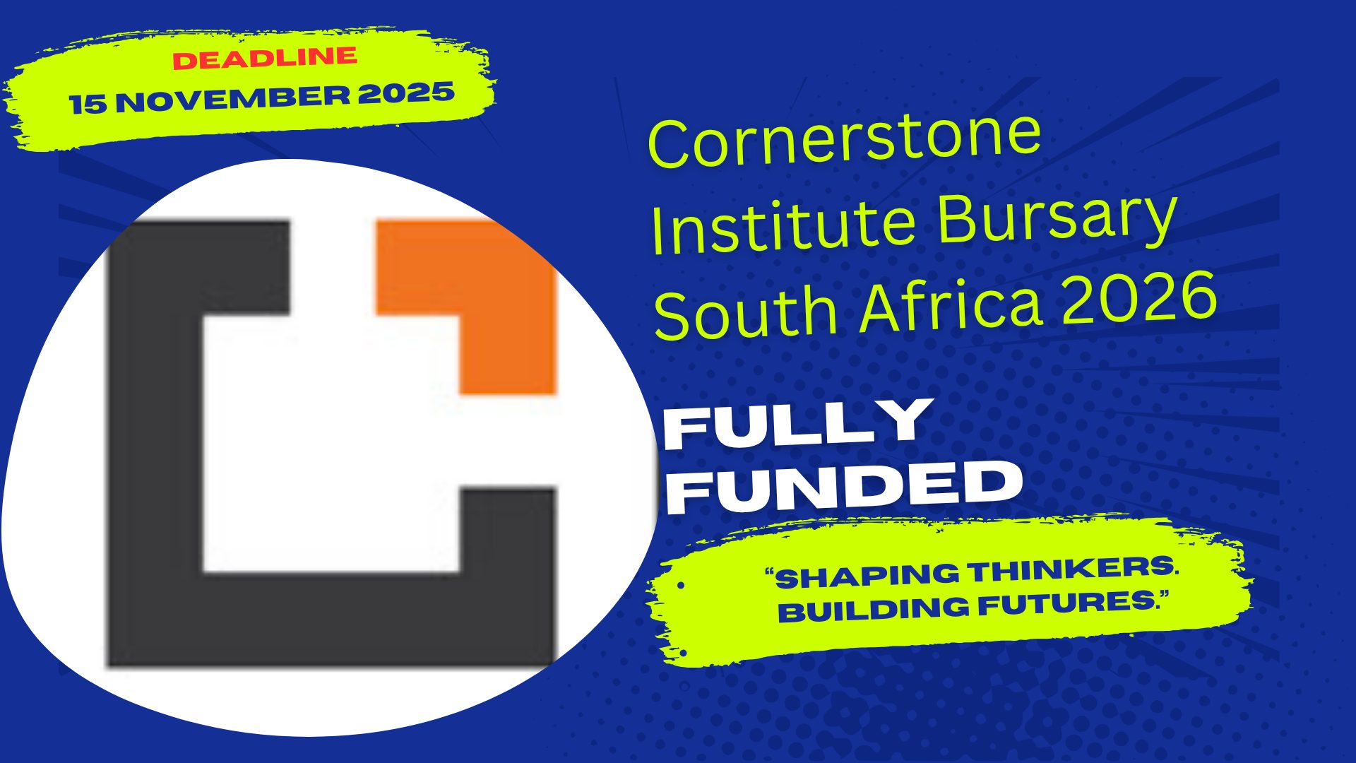 Cornerstone Institute Bursary South Africa 2026